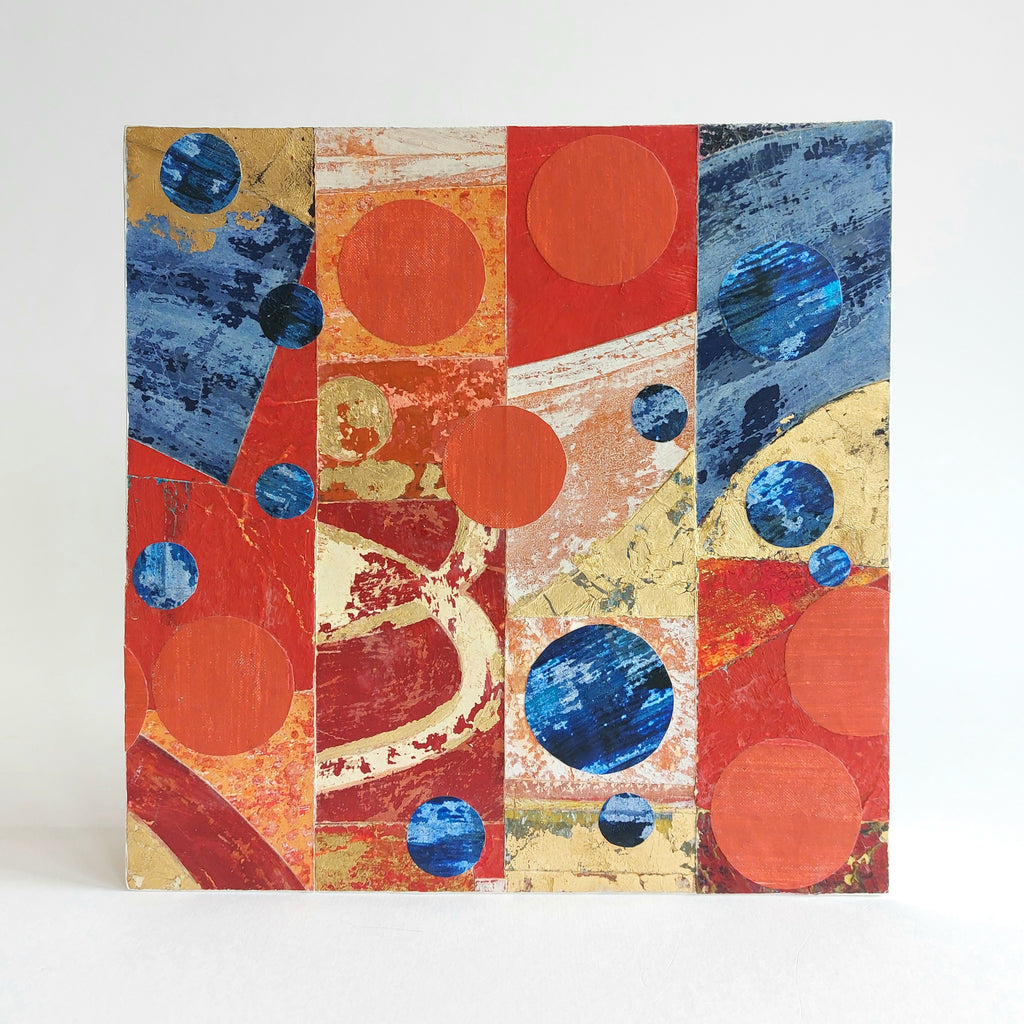 Abstract collage with dots