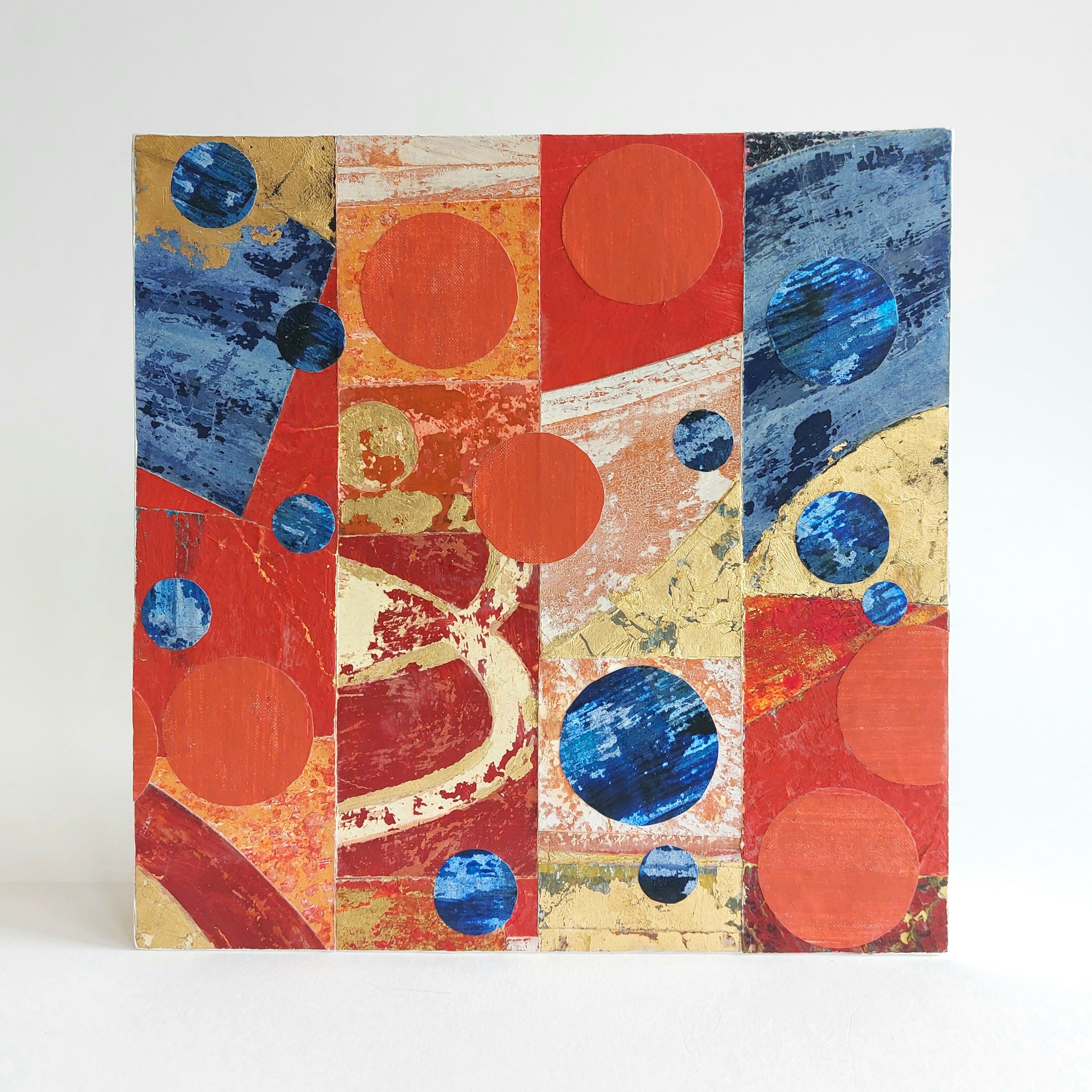 Abstract collage with dots