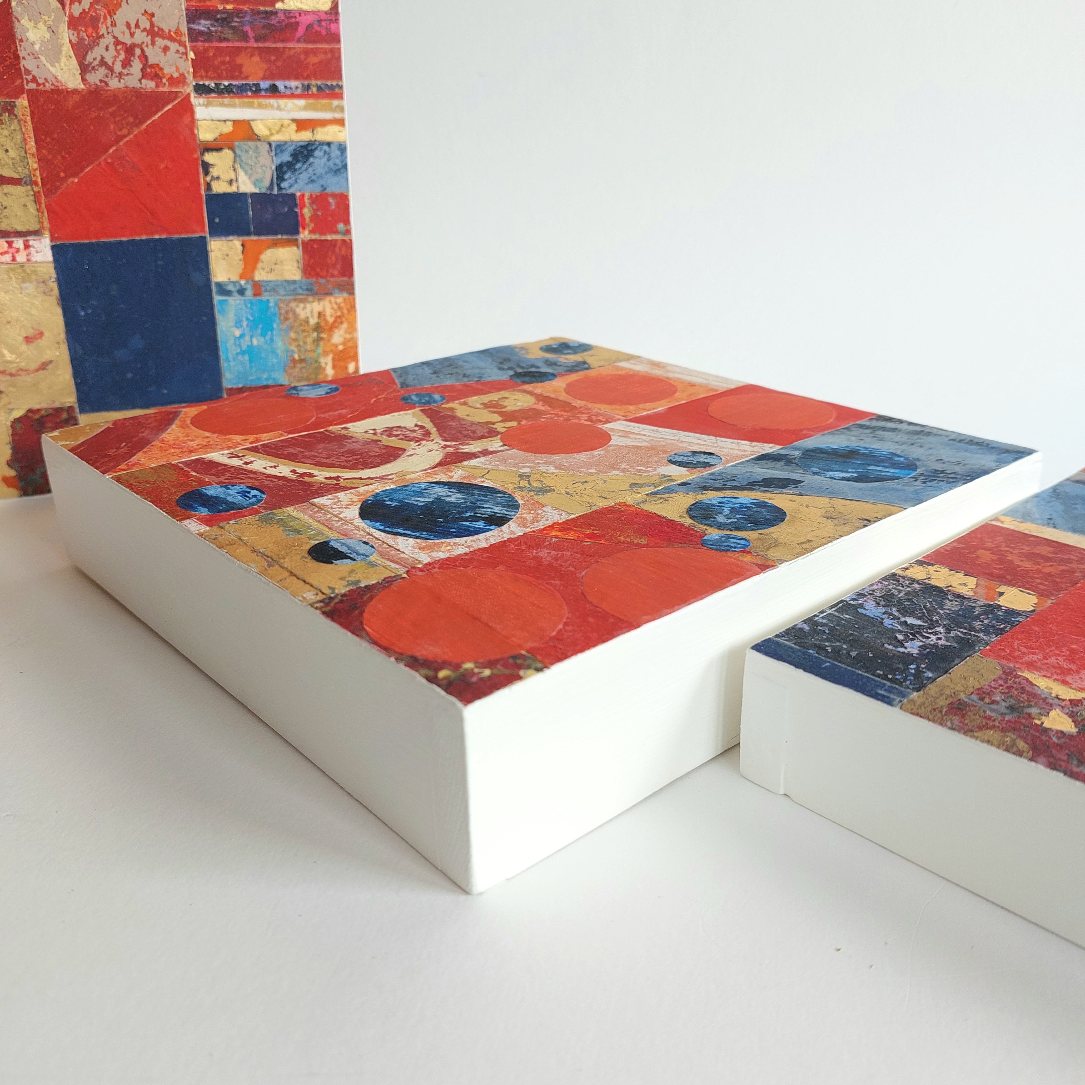 Abstract collage with dots